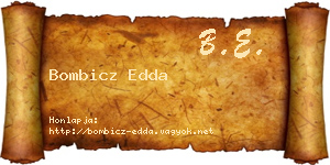 Bombicz Edda névjegykártya